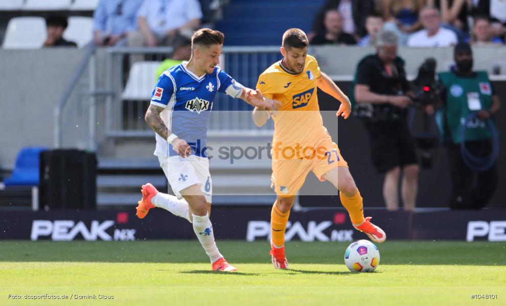 TSG 1899 Hoffenheim, SV Darmstadt 98, Bundesliga, Liga, Voetball, Sport, Le Football, Germany, Futbol, Fotball, Fussball, Deutschland, DFL, DFB, Calcio, 2023/24, Saison 2023/2024 - Bild-ID: 1048101