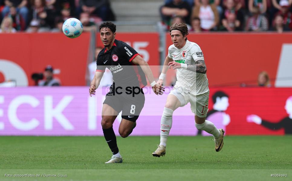 Eintracht Frankfurt, FC Augsburg, 1. Bundesliga, Bundesliga, Voetball, Sport, Le Football, Germany, Futbol, Fotball, Fussball, Deutschland, DFL, DFB, Calcio, 2024/25, Saison 2024/2025 - Bild-ID: 1059692 Eintracht Frankfurt, FC Augsburg, 1. Bundesliga, Bundesliga, Voetball, Sport, Le Football, Germany, Futbol, Fotball, Fussball, Deutschland, DFL, DFB, Calcio, 2024/25, Saison 2024/2025 - Bild-ID: 1059692