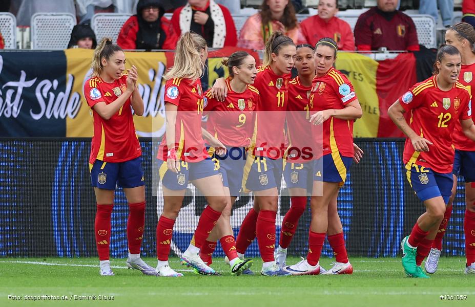 Belgien, Spanien, Europameisterschaft, UEFA Womens EURO 2025, Womens, Voetball, Sport, Le Football, Germany, Futbol, Fotball, Fussball, Calcio, 2025/26, Saison 2025/2026 - Bild-ID: 1061059
