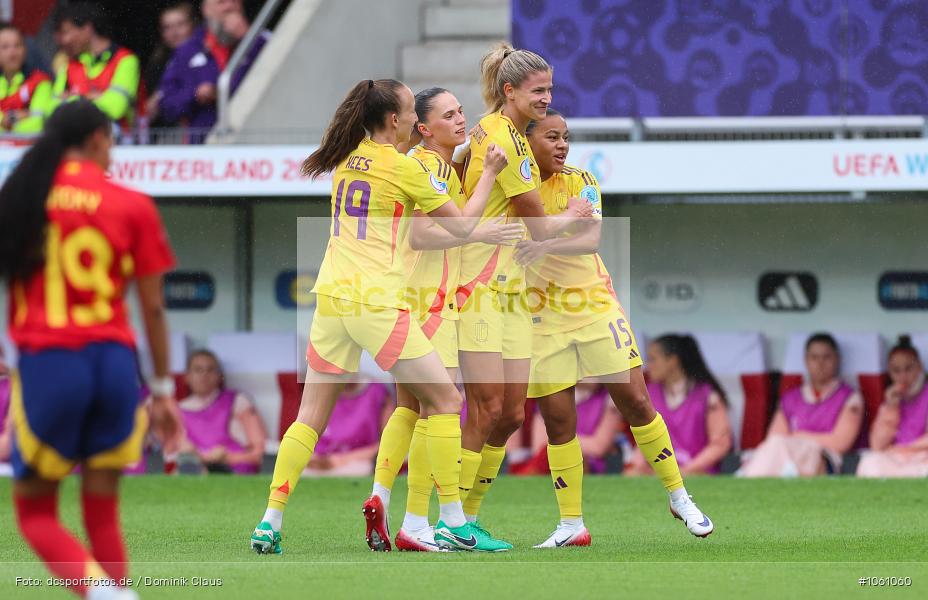 Belgien, Spanien, Europameisterschaft, UEFA Womens EURO 2025, Womens, Voetball, Sport, Le Football, Germany, Futbol, Fotball, Fussball, Calcio, 2025/26, Saison 2025/2026 - Bild-ID: 1061060