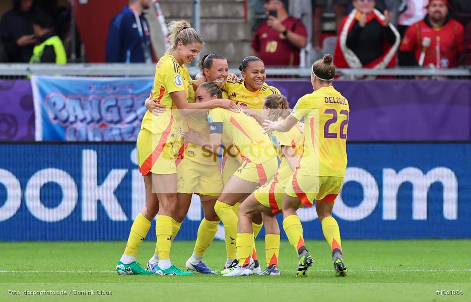 Belgien, Spanien, Europameisterschaft, UEFA Womens EURO 2025, Womens, Voetball, Sport, Le Football, Germany, Futbol, Fotball, Fussball, Calcio, 2025/26, Saison 2025/2026 - Bild-ID: 1061086