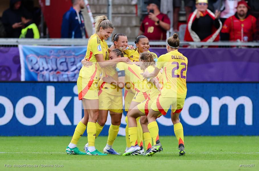 Belgien, Spanien, Europameisterschaft, UEFA Womens EURO 2025, Womens, Voetball, Sport, Le Football, Germany, Futbol, Fotball, Fussball, Calcio, 2025/26, Saison 2025/2026 - Bild-ID: 1061087