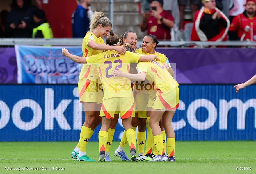 Belgien, Spanien, Europameisterschaft, UEFA Womens EURO 2025, Womens, Voetball, Sport, Le Football, Germany, Futbol, Fotball, Fussball, Calcio, 2025/26, Saison 2025/2026 - Bild-ID: 1061088