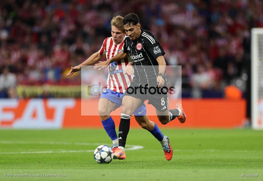 Atletico Madrid, Eintracht Frankfurt, CL, Champions League, UEFA Champions League, UEFA, Voetball, Sport, Le Football, Germany, Futbol, Fotball, Fussball, Deutschland, DFL, DFB, Calcio, 2025/26, Saison 2025/2026 - Bild-ID: 1063069