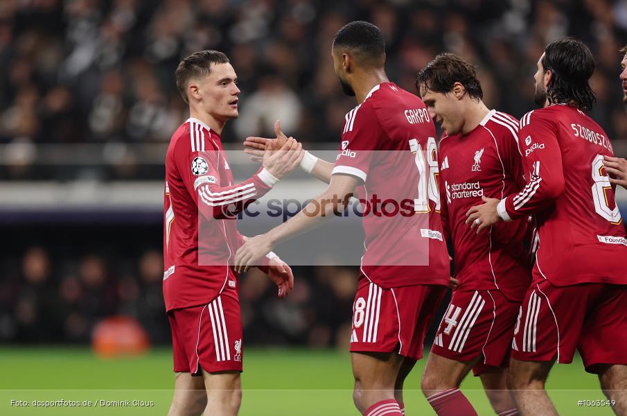 Liverpool FC, Eintracht Frankfurt, CL, Champions League, UEFA Champions League, UEFA, Voetball, Sport, Le Football, Germany, Futbol, Fotball, Fussball, Deutschland, DFL, DFB, Calcio, 2025/26, Saison 2025/2026 - Bild-ID: 1063549