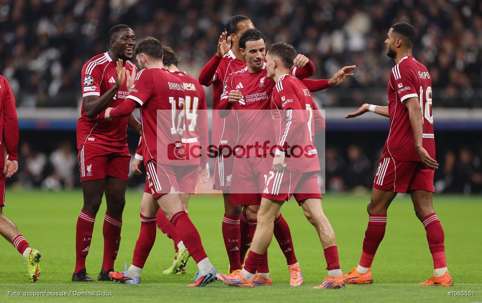Liverpool FC, Eintracht Frankfurt, CL, Champions League, UEFA Champions League, UEFA, Voetball, Sport, Le Football, Germany, Futbol, Fotball, Fussball, Deutschland, DFL, DFB, Calcio, 2025/26, Saison 2025/2026 - Bild-ID: 1063551