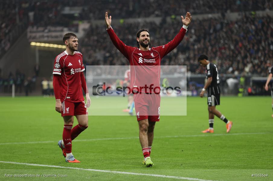 Liverpool FC, Eintracht Frankfurt, CL, Champions League, UEFA Champions League, UEFA, Voetball, Sport, Le Football, Germany, Futbol, Fotball, Fussball, Deutschland, DFL, DFB, Calcio, 2025/26, Saison 2025/2026 - Bild-ID: 1063569