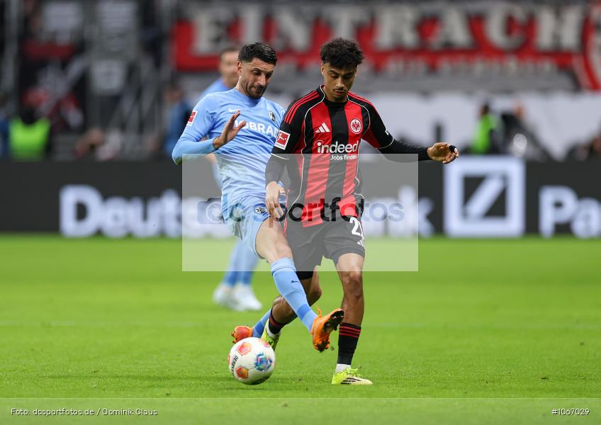 SC Freiburg, Eintracht Frankfurt, Bundesliga, Voetball, Sport, Le Football, Germany, Futbol, Fotball, Fussball, Deutschland, DFL, DFB, Calcio, 2025/26, Saison 2025/2026 - Bild-ID: 1067029
