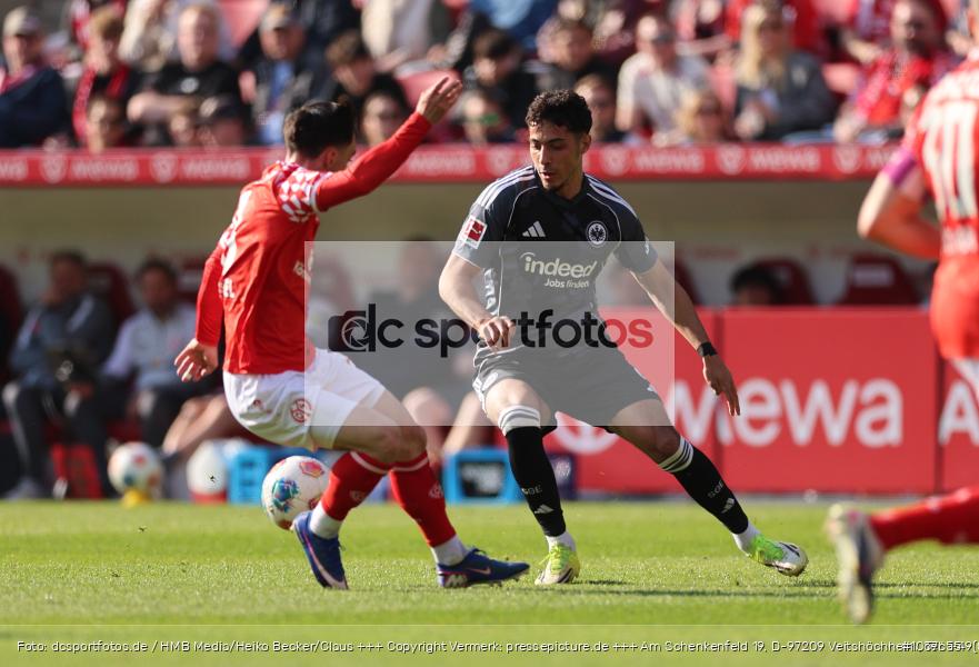 Eintracht Frankfurt, 1. FSV Mainz 05, Liga, Bundesliga, Voetball, Sport, Le Football, Germany, Futbol, Fotball, Fussball, Deutschland, DFL, DFB, Calcio, 2025/26, Saison 2025/2026 - Bild-ID: 1067655